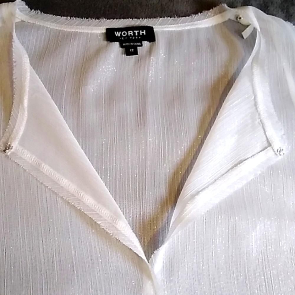 WORTH NY Silk Top Sz 12 - Picture 3 of 4